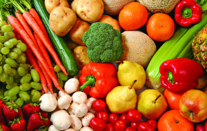 Fruit and vegetable variety.